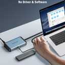 Lemorele MacBook Pro Air Docking Station w/150W Power Adapter, 12 in 2 USB C Laptop Docking Station 2 HDMI 4K@60Hz, 18W PD 3.0 5Gbps, USB C 3.0 & 4 USB 3.0, RJ45 Ethernet SD/TF Audio