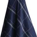 Tanming Women's Winter Warm Elastic Waist Wool Plaid A-Line Pleated Long Skirt