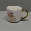 Sweet Water Decor Santa Coffee Mug, 14oz China Christmas Mug with Gold Handle, Large Holiday Winter Cup for Coffee, Tea & Hot Chocolate, Stocking Stuffer Gifts for Women