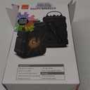 iLive ISB202B ISB202B Portable 8-in. 10-Watt Bluetooth Rechargeable Party/ Karaoke Tailgate Speaker with Party Lights and Wired Microphone