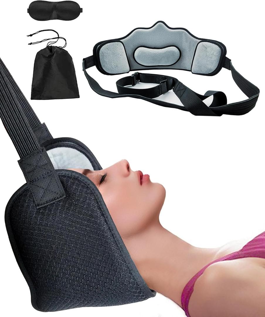 Portable Neck Stretcher Hammock,Cervical Neck Traction Device for Neck Pain Relief Over Door for Home Use, Physical Therapy AIDS for Neck Decompressor for Men and Women(1 Piece Black) Portable Neck Stretcher Hammock,Cervical Neck Traction Device for Neck Pain Relief Over Door for Home Use, Physical Therapy AIDS for Neck Decompressor for Men and Women(1 Piece Black)