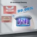 Ultrasonic Retainer Cleaner Machine 48kHz Denture and Aligner Cleaning Pod for Mouth Guards Night Guards Dental Trays Braces Toothbrushes Jewelry with 200ML Capacity, Low noise (Green)