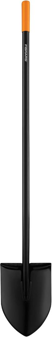 Fiskars Garden Shovel for Digging, Heavy Duty Steel Gardening Tool with Straight Handle