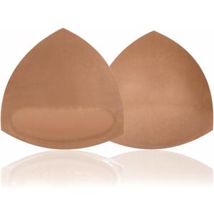Lolaura Double Sided Sticky Bra Inserts Invisible Push Up Adhesive Bra for Bikini, Backless Dress and Wedding Outfits (Caramel)  Large (Fits D Cups)