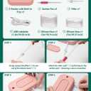 Minyii Diamond Painting Pen,Electric 3 Level Suction, for Setting AB Stones Without Wax, Painting Accessories with Storage, for All Anyone who Loves Diamond Painting - Light Pink