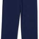 Van Heusen Boys' Flex Stretch Flat Front Dress Pants, Bank Blue Solid, 8 Husky (Blue)