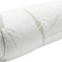 Kingnex Bolster Roll Pillow for Sleeping on Back or Side Under Knee to Relief Lower Back Pain Between Legs for Side Sleepers Cylinder Pillow with Removable Cover 20x8 (White)