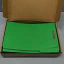Blue Summit Supplies 50 Legal Size Hanging File Folders, 1/5 Cut Adjustable Tabs, 5 Tab Locations, Designed for Legal and Law Office File Organization, Standard Green, 50 Pack, Legal Size