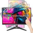 Touchscreen Gaming Monitor 27 Inch 4K UHD(3840x2160) IPS Computer Monitor, 60Hz, Ultra-Thin Bezel, HDMI, DisplayPort, 400 cd/, VESA, Tilt Adjustable