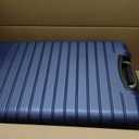 Traveler's Choice Archer Polycarbonate Expandable Luggage with Spinner Wheels, Blue, Checked 26-Inch