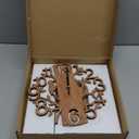 Wood Wall Clock, Tree Bird Round Wood Wall Clock Silent Non Ticking Clock Art Battery Operated Decorative Clock for Office Living Room Bedroom Decor, 23 x 23cm (Black)