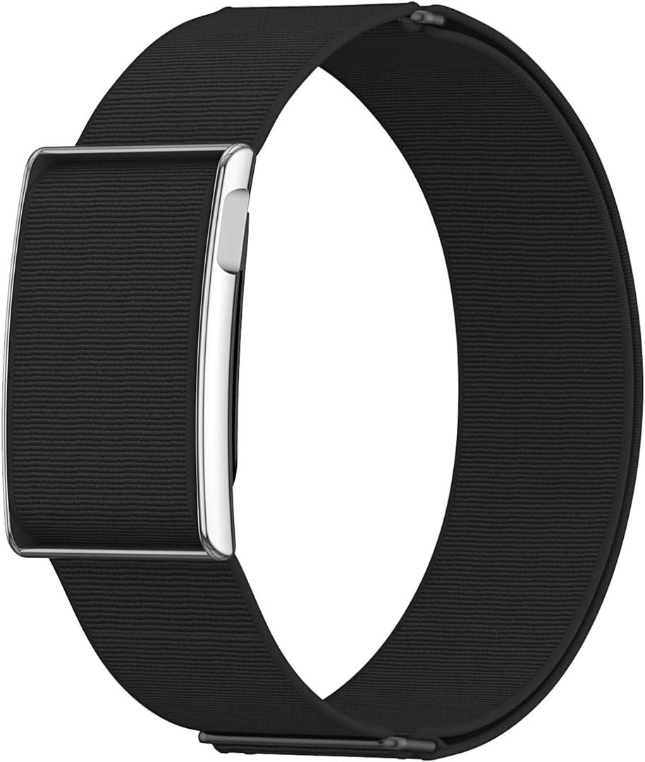 Stretch Nylon Sport Bicep Band with Metal Bumper Case for WHOOP 5.0, Soft Adjustable Breathable Replacement Ankle Strap for Men Women