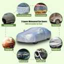 5 Layers Waterproof Car Covers for Automobiles All Weather Season UV Protection Rainproof Outdoor Full Cover Universal Fit Sedan 186" to 193"