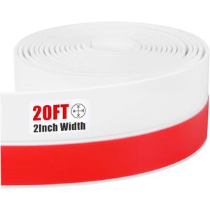 Draft Seal Tape for Doors and Windows 2 in x 20 Ft Silicone Weather Stripping Extra Thick 2mm Door Seal Strip with Strong Adhesive Draft Insulation Stopper Side Seal - White