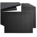 24 x 18 inch Corrugated Plastic Sheets – 10 Pack, Foam Poster Board, Durable & Waterproof Corrugated Plastic for Yard Signs,Outdoor,Open House, Birthday, DIY Projects, 4 MM, (Black)