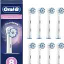 Oral-B Sensitive Clean Replacement Brush Heads x 8 Original Refill for Electric Toothbrush, White
