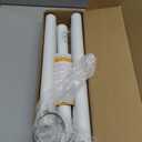 Closet Rods for Hanging Clothes, 17 to 84 Inch Heavy Duty Stepless Adjustable Closet Hanging Rod, 1.3 Inch Diameter Metal Closet Rod for Wardrobes Laundry Bedroom RV, White