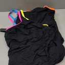 Tempt Me Romper One Piece Swimsuits with Short - Women Boyleg with Pockets Bathing Suit Modest Swimwear (Large, Neon Color Block Black)