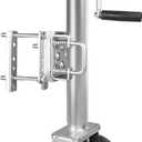 MaxxHaul 70149 Trailer Jack with 11-1/2" Lift, Swing-Back Design, Side Wind Handle & Dual 6" Wheels 1500 lbs Capacity, Bolt-On for Utility & Boat Trailers