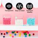Hammont Candy Box Shaped Acrylic Candy Boxes - 6 Pack - 3.44"x2.69"x2.2" - Perfect for Weddings, Birthdays, Party Favors and Gifts | Designer Cute Clear Lucite Plastic Treat Containers
