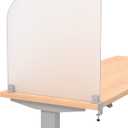 Desk Divider for Students and Desk Privacy Panel. Office Partitions and Ideal Cubicle Light Shield. Frosted Acrylic Clamp-on Desk Partition - 23 W x 22H Divider