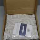 SLEEP ZONE Geometric Jacquard Shower Curtain, Textured Fabric Shower Curtains Lattice Curtain for Modern Home Decorations Bathroom, 72"  78" Beige Lattice