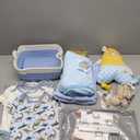 Baby Boy Gifts,Baby Shower Gifts for Boys,Large Baby Boy Gift Basket Set with Swaddle Rattle Toys,Essential Stuff,Gender Reveal Gifts for New Parents
