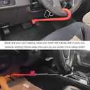 Car Steering Wheel Lock, Anti-Theft Car Device Steering Wheel Pedal Brake Lock with Keys, Adjustable Security Steering Wheel Lock Fit Distance from Steering Wheel to Pedal Within 21-30"