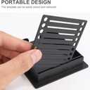 3 x Self-Stick Note Pad Holders, Black Sticky Note Holder Practical Sticky Note Dispenser Plastic Sticky Note Template with Stencil Self Stick Notepad Holder for Sticky Notes Organizer School