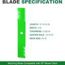 Z515E M143520 Blades for John Deere 54 inch Mower z375r z515e z530m z445 z425 z525e z345r x570 x590 x500 x530 z435 54'' Deck Zero Turn Tractor M145516 M152726 396-719 UC22010