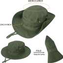 Sun Hats for Men Women Boonie Hat UPF 50+ Bucket Hat Wide Brim UV Protection Fishing Hiking Safari Outdoor Hats (1pack-green)