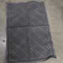 Amazon Basics Less-Mess Cat Litter Box Mat, Unscented, 24" x 35", Grey