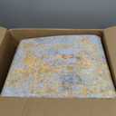 Beige Gold Washable Rug 6x9 Area Rugs for Living Room Bedroom Carpet, Indoor Vintage Abstract Boho Large Rug Non Slip Faux Wool Rugs for Dorm, Dining Room Table, Nursery, Kids Playroom