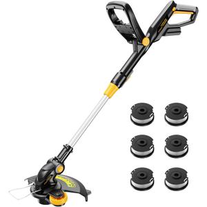 Cordless String Trimmer Compatible with Dewalt 20V MAX Battery, 12-Inch Weed Wacker Cordless Auto Line Feed, Electric Weed Eater Battery Powered Grass Trimmer w/6 Line Spools(Tool Only)
