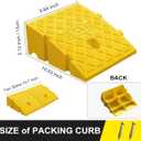 2Pack Curb Ramp, Portable Lightweight Heavy Duty Plastic Driveway Curb Ramps for Low Cars,Motorcycle Ramp,Curb Ramps (5.12 inch High)