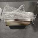 8 Pcs 304 Stainless Steel Food Storage Containers with Lids 1/3 Size Hotel Pan Chicken Food Grade Pans Metal Meal Containers for Restaurant Stackable Kitchen Freezer Buffet(2.5 Inch Deep)