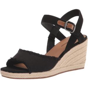 Lucky Brand Women's Mindra Espadrille Wedge Sandal (8, Black)