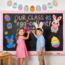 100 PCS Easter Crafts Kit for Kids DIY Foam Stickers - Bunny Eggs Baby Chicks Cutouts for Easter Bulletin Board & Classroom Decorations, Spring Party Home Wall Decor Crafts Supplies