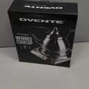 OVENTE Countertop Infrared Single Burner, 1000W Electric Hot Plate with 7 Ceramic Glass Cooktop, 5 Level Temperature Setting & Easy to Clean Base, Compact Stove for Home Dorm Office, Silver BGI101S