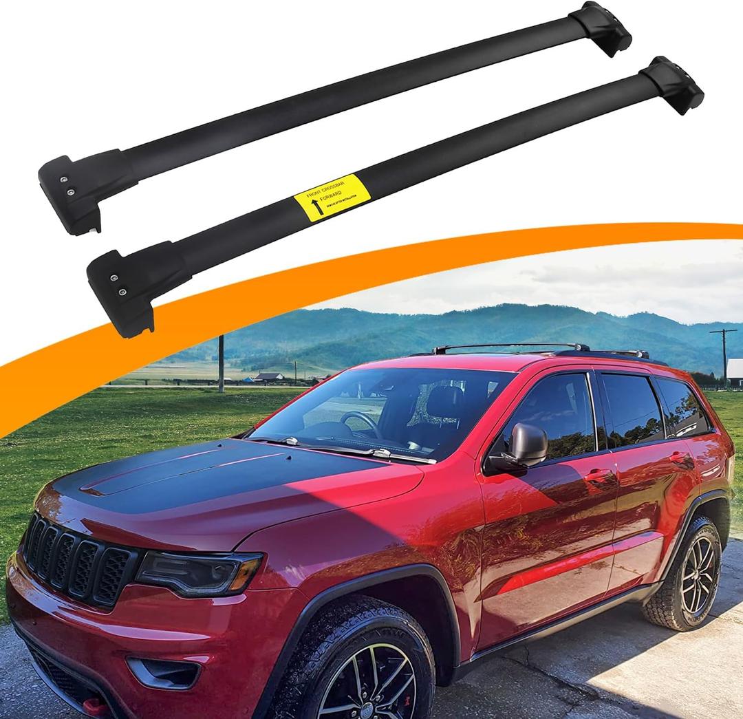 Snailfly 260 LBS Upgraded Crossbars Fit for 2011-2021 Jeep Grand Cherokee Cross Bars Roof Rack Cargo Carrier Aluminum Alloy with S-Steel Clamps