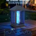 Bug Zapper Indoor & Outdoor with Auto Smart Light Sensor, 4000V Electric Mosquito Zapper, Insect Fly Trapper, Covers 2100sqft, IPX4 Waterproof Mosquito Lamp for Patio, Garage, Backyard, Porch