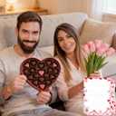 Happy Valentine's Day Letterhead Paper 48 Pcs Red Pink Love Heart Letter Writing Paper - Heart Valentines Day Paper Holiday Paper For Wedding Note Greeting Office Printing 8.5 x 11 Inch