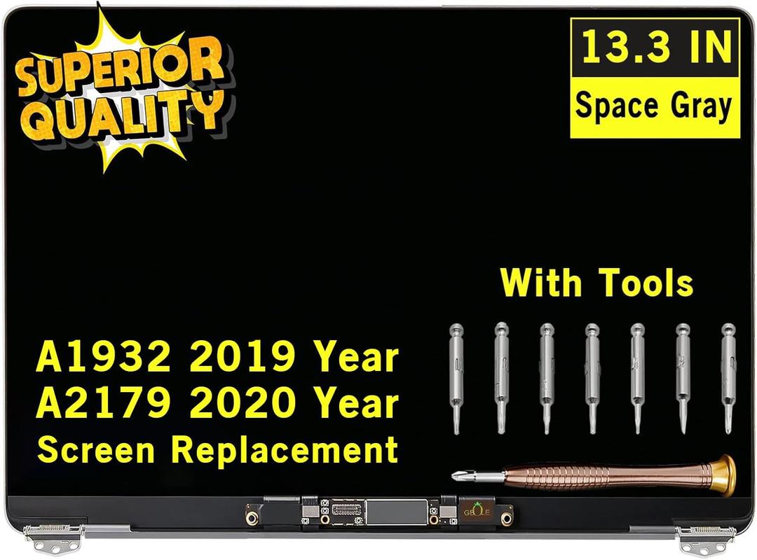 Screen Replacement for MacBook Air Retina A1932 2019 Year / A2179 2020 Year EMC 3302 EMC 3184 MVFH2 MVFJ2 MWTJ2 MWH22 LCD Display Full Assembly Complete Top Assembly 13.3" 2560x1600 (Space Gray)