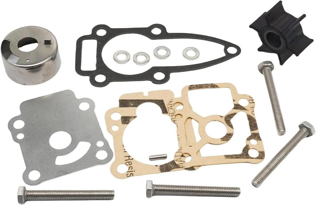 Boat Marine 3B2-87322-1 Water Pump Impeller Kit for Tohatsu Nissan 8 9.8 Hp Both 2 and 4 Stroke Outboard NS8 M8 NSF8 MFS8 NS9.8 M9.8 NSF9.8 MFS9.8 Models Replacement 3B2-87322-0