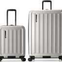 Traveler's Choice Art of Travel Hardside Expandable Luggage with Spinner Wheels, Silver