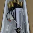 Modern Chandelier, 12-Light Sputnik Ceiling Light Fixture, Mid Century Height Adjustable Sputnik Chandeliers for Dining Room, Kitchen Island, Living Room, Bedroom - Black and Gold