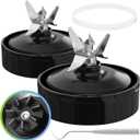 (Pack of 2) Blender Replacement Parts 7 Fins Extractor Blade Assembly with Rubber Gasket Compatible with Nurti Ninja Blenders Auto iQ BL480 BL401 BL642 BL801 NN102