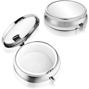 Sibba Portable Medicine Pill Case, Travel Multi-Functional Moisture Proof Pill Box for Purse & Pocket, Cute Metal Medicine Pill Organizer Box for Vitamins, Fish Oil & Supplements(1 Compartment)