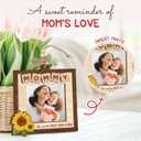 2 x Gifts for Mom from Daughter Son - Mothers Day Mom Picture Frame Ornament, 3-Layered Wooden Photo Holder for Car Hanging Accessories - Birthday Present for Mama, Nana, Mother in Laws