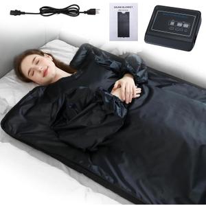 Lcoco&Dream Portable Sauna Blanket, Dual Sided Temperature ControlRelaxation and Detox Washable & Foldable with Carrying Bag and Remote Control, 90-180, 30-90 Minutes Timer, (6 x 3) FT